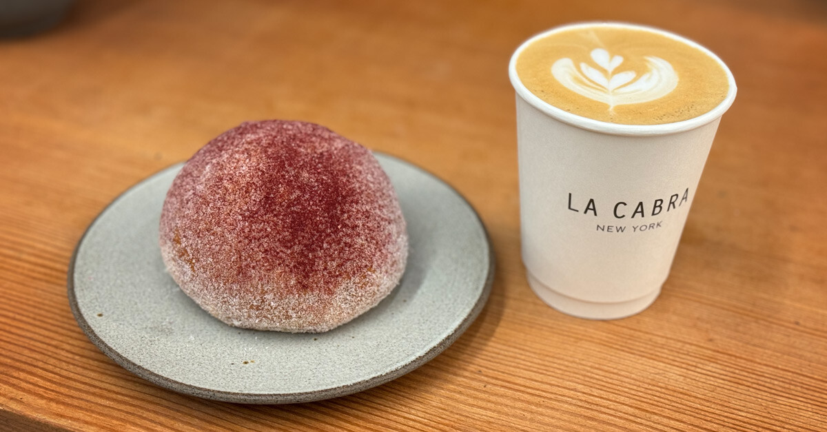 la cabra nyc flat white and donut